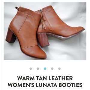 Toms Tan Leather Lunata Boots